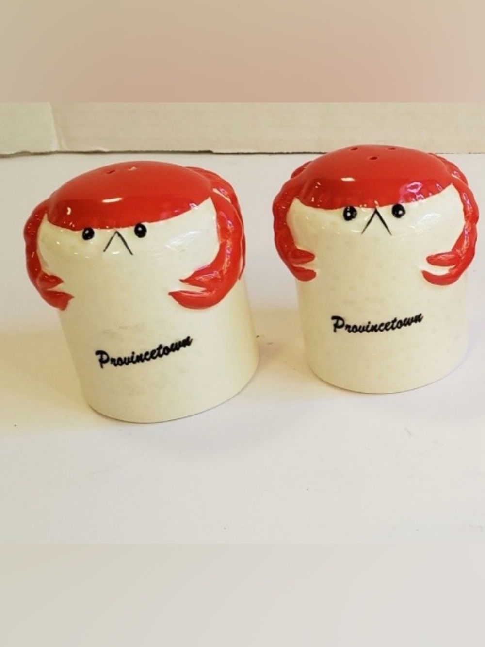 Red-Head Ceramic Salt and Pepper Set